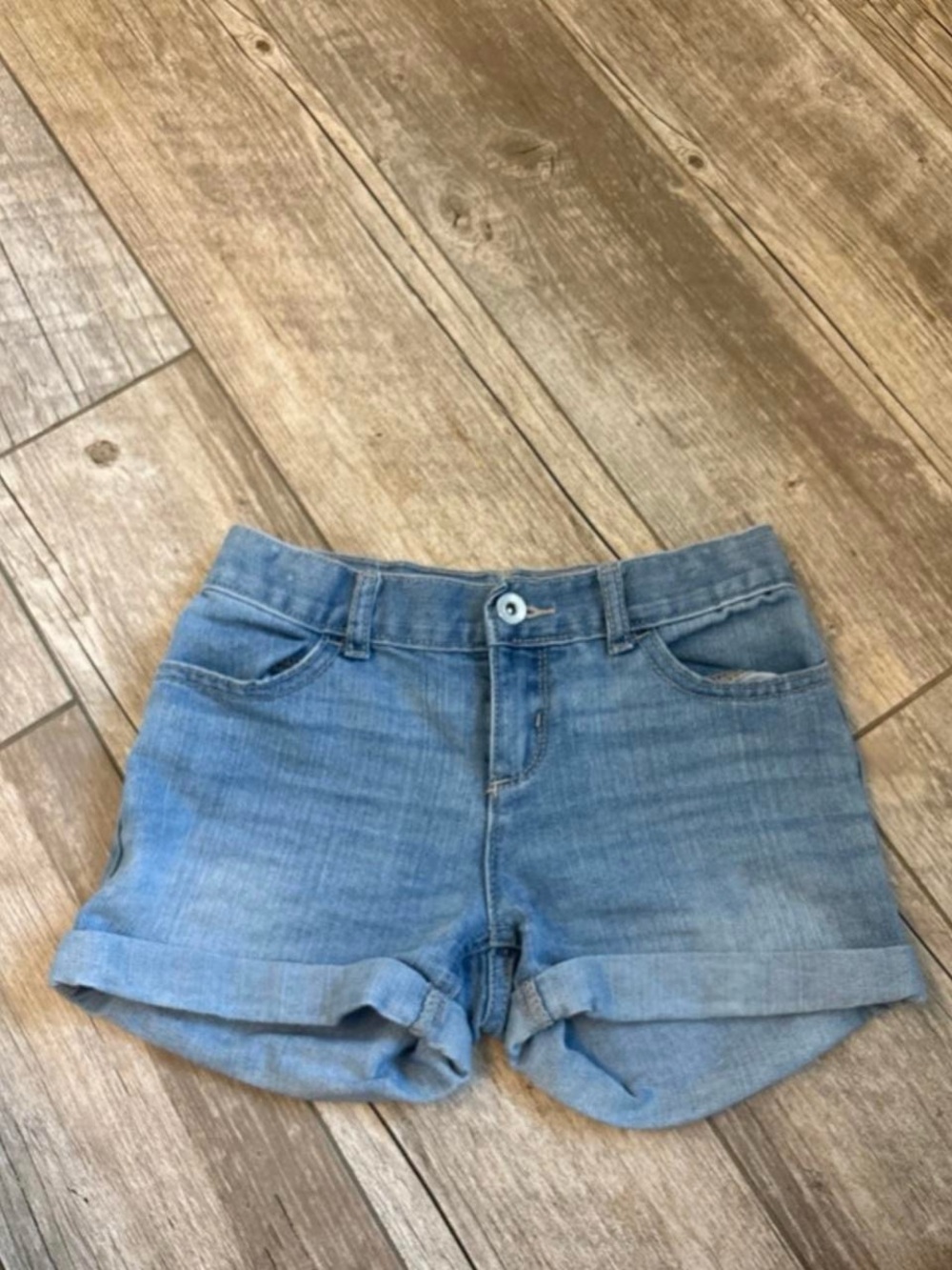 Place Light Blue Rolled Hem Denim Shorts